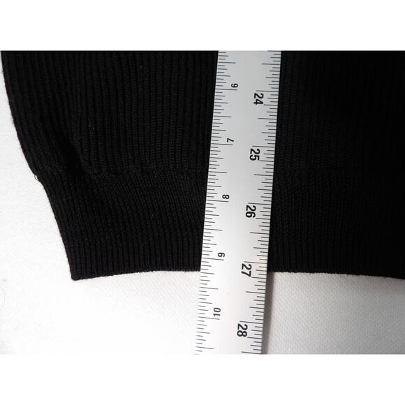 Vtg Cutter & Buck Sweater Vest Black XL Merino Wool Pullover V Neck Lined Golf - Picture 7 of 9